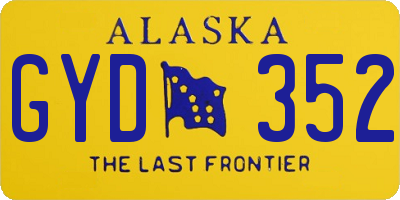 AK license plate GYD352
