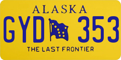 AK license plate GYD353