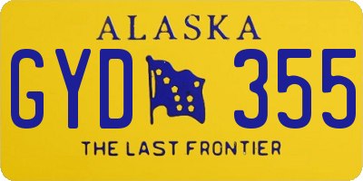 AK license plate GYD355