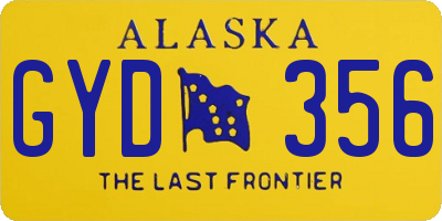 AK license plate GYD356