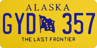 AK license plate GYD357