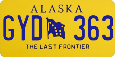 AK license plate GYD363