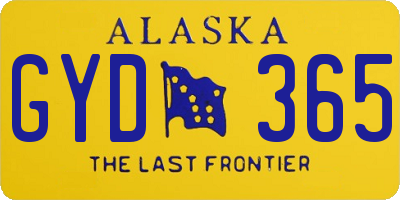 AK license plate GYD365