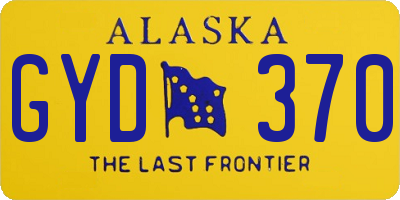 AK license plate GYD370