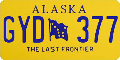 AK license plate GYD377