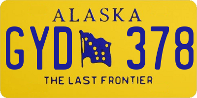 AK license plate GYD378