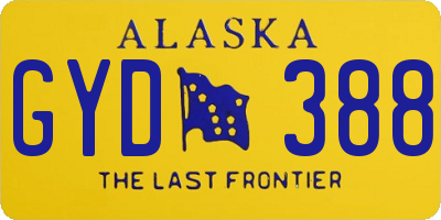 AK license plate GYD388