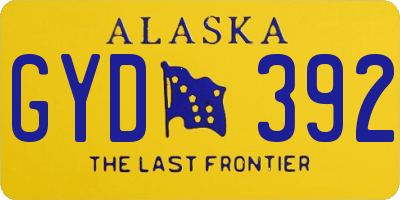 AK license plate GYD392