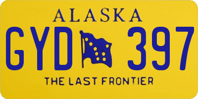 AK license plate GYD397