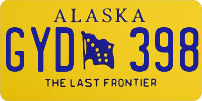 AK license plate GYD398