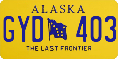 AK license plate GYD403