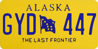 AK license plate GYD447