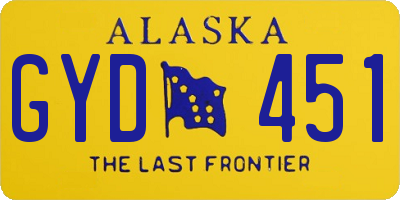 AK license plate GYD451