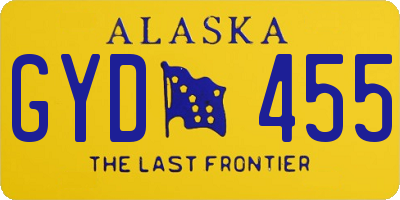 AK license plate GYD455