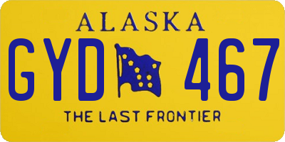 AK license plate GYD467