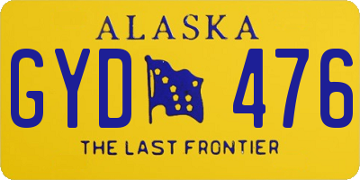 AK license plate GYD476