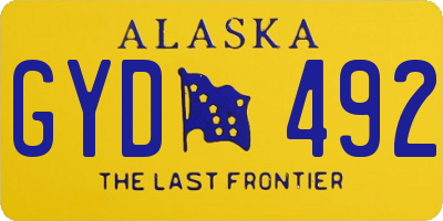 AK license plate GYD492