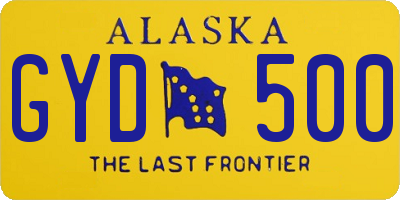 AK license plate GYD500