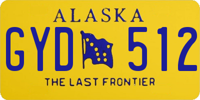 AK license plate GYD512