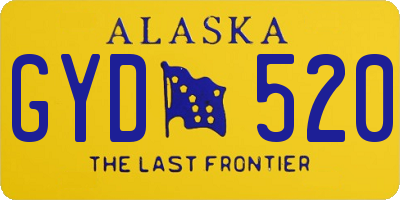 AK license plate GYD520