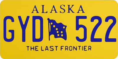 AK license plate GYD522