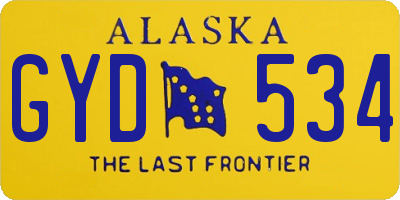 AK license plate GYD534