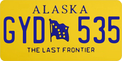 AK license plate GYD535