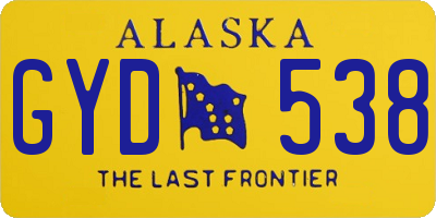 AK license plate GYD538