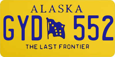 AK license plate GYD552