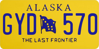 AK license plate GYD570