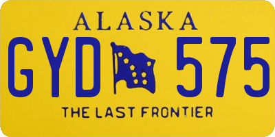 AK license plate GYD575