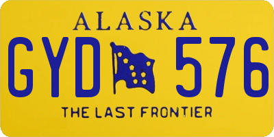 AK license plate GYD576