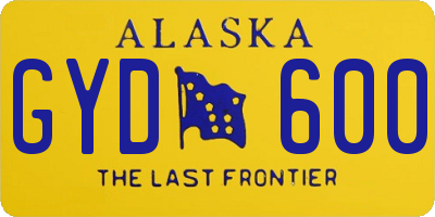 AK license plate GYD600