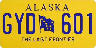 AK license plate GYD601