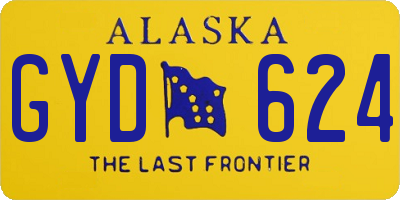 AK license plate GYD624