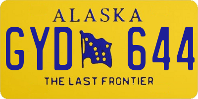 AK license plate GYD644