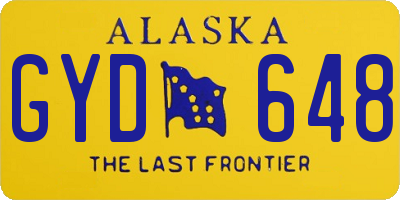 AK license plate GYD648