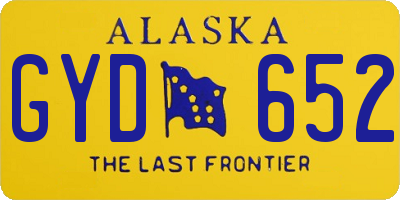 AK license plate GYD652