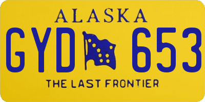 AK license plate GYD653