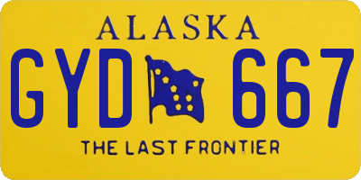 AK license plate GYD667