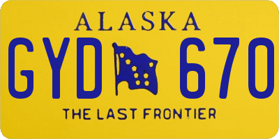 AK license plate GYD670