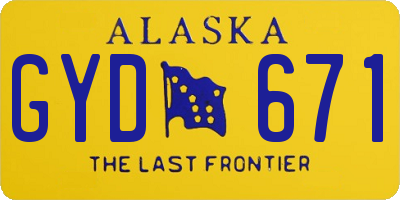 AK license plate GYD671