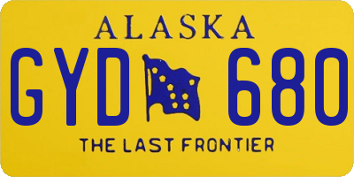 AK license plate GYD680