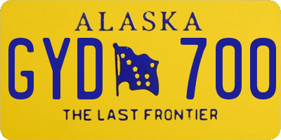 AK license plate GYD700