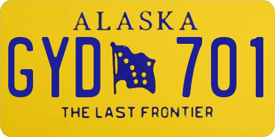 AK license plate GYD701