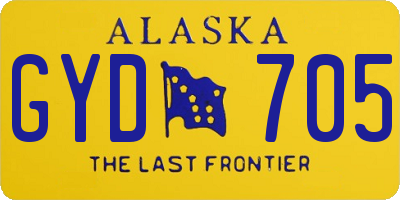 AK license plate GYD705