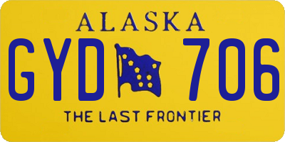 AK license plate GYD706