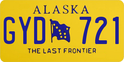 AK license plate GYD721