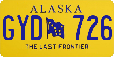 AK license plate GYD726