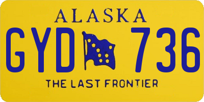 AK license plate GYD736